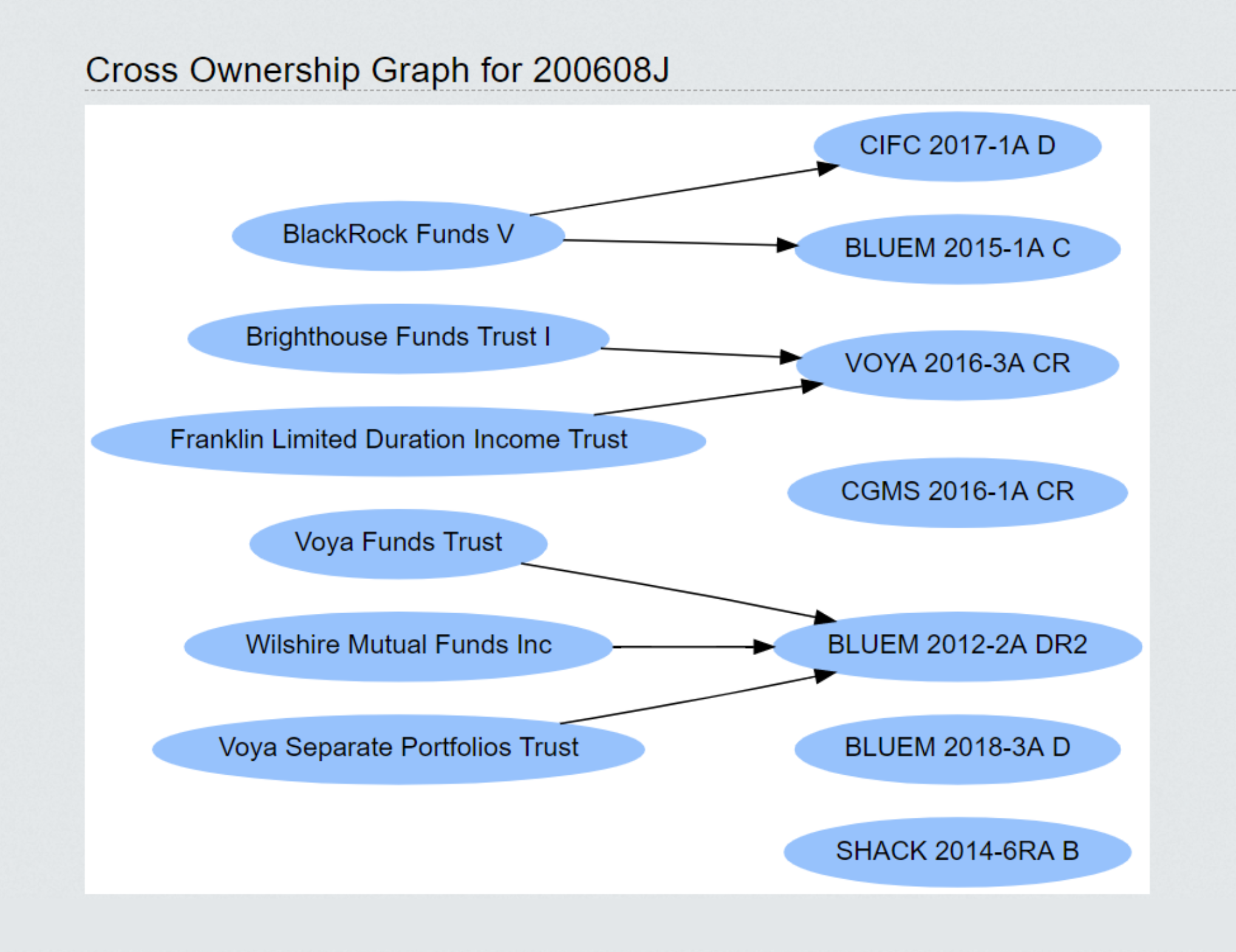 Cross Ownership Map Graph