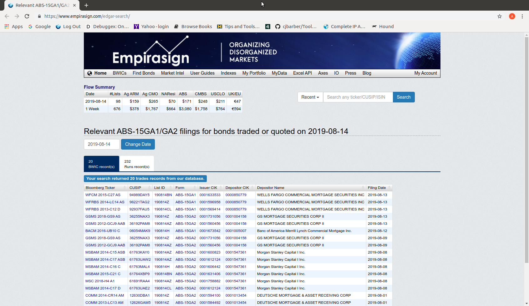 EDGAR Filings Search Page
